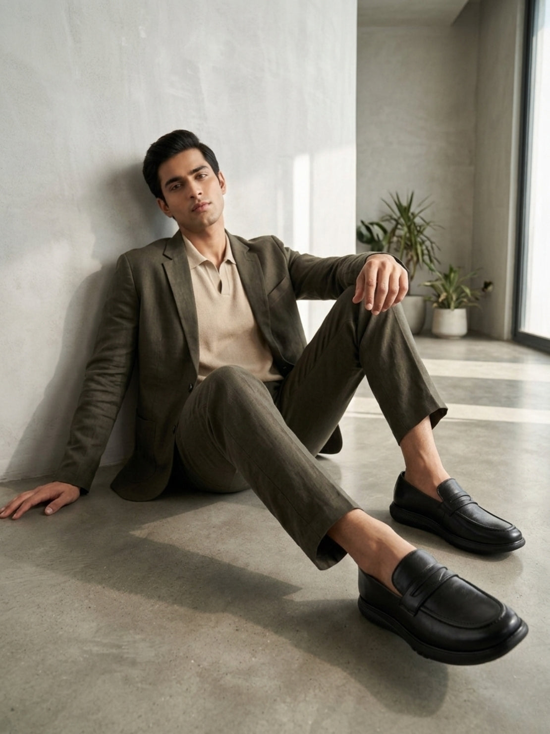 TokyoSole Urban Glide Black Penny Loafers for Men(HRLFR005BLK)