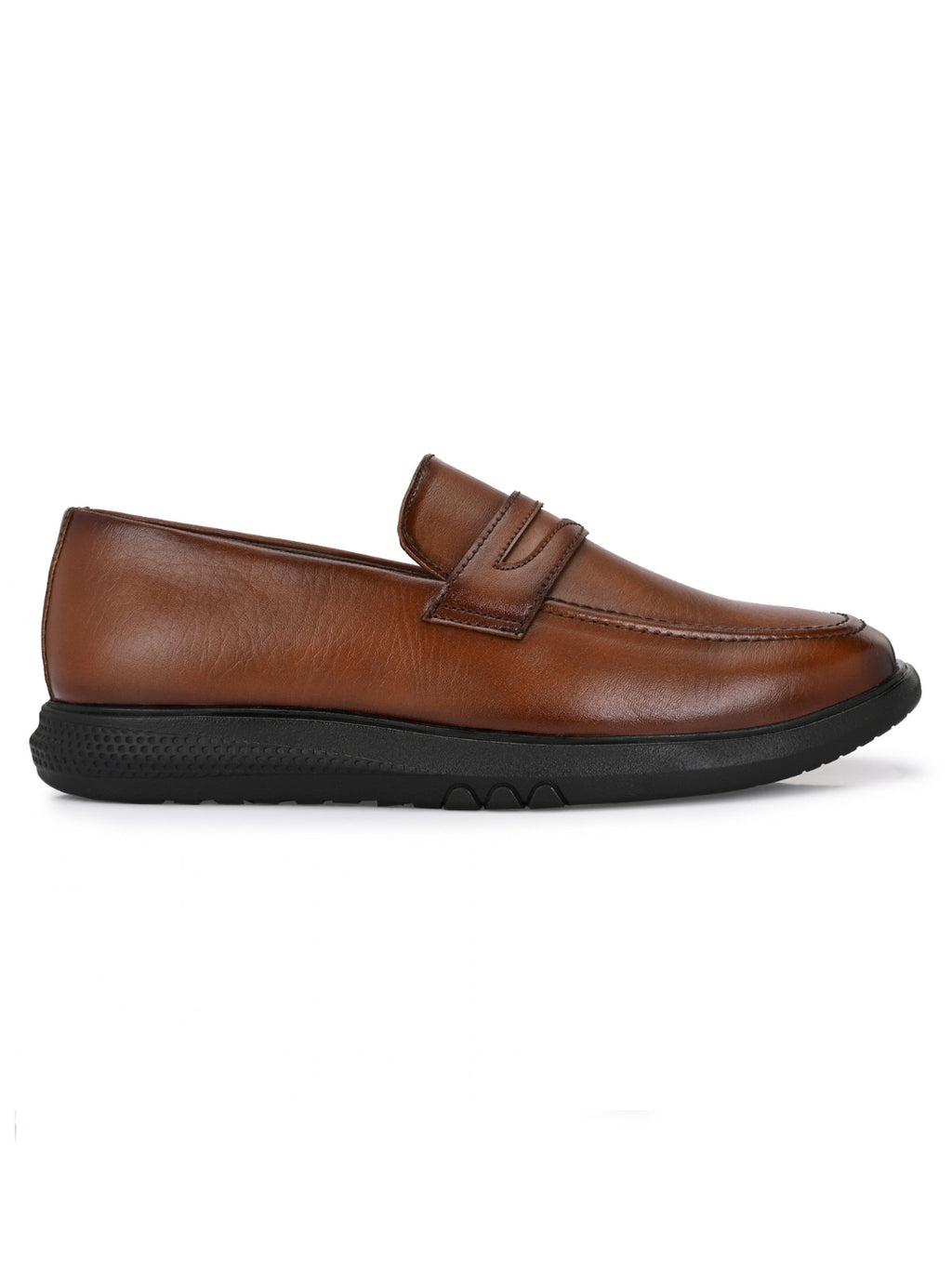TokyoSole Amber Crest Tan Penny Loafers for Men (HRLFR005TAN)