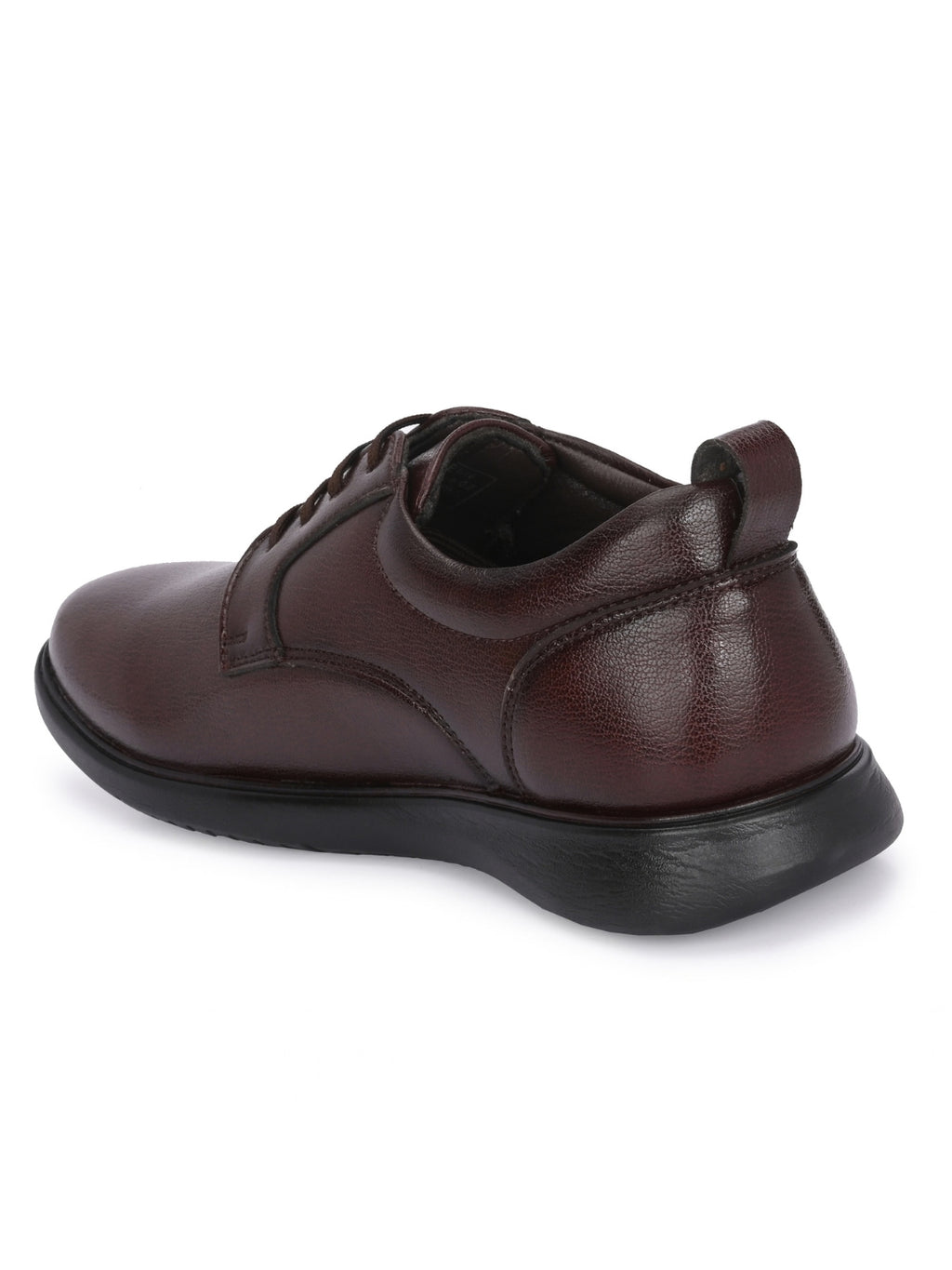 TokyoSole Mahogany Edge Leather Derby Shoes for Men (HRLFR006BRN)