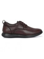 TokyoSole Mahogany Edge Leather Derby Shoes for Men (HRLFR006BRN)