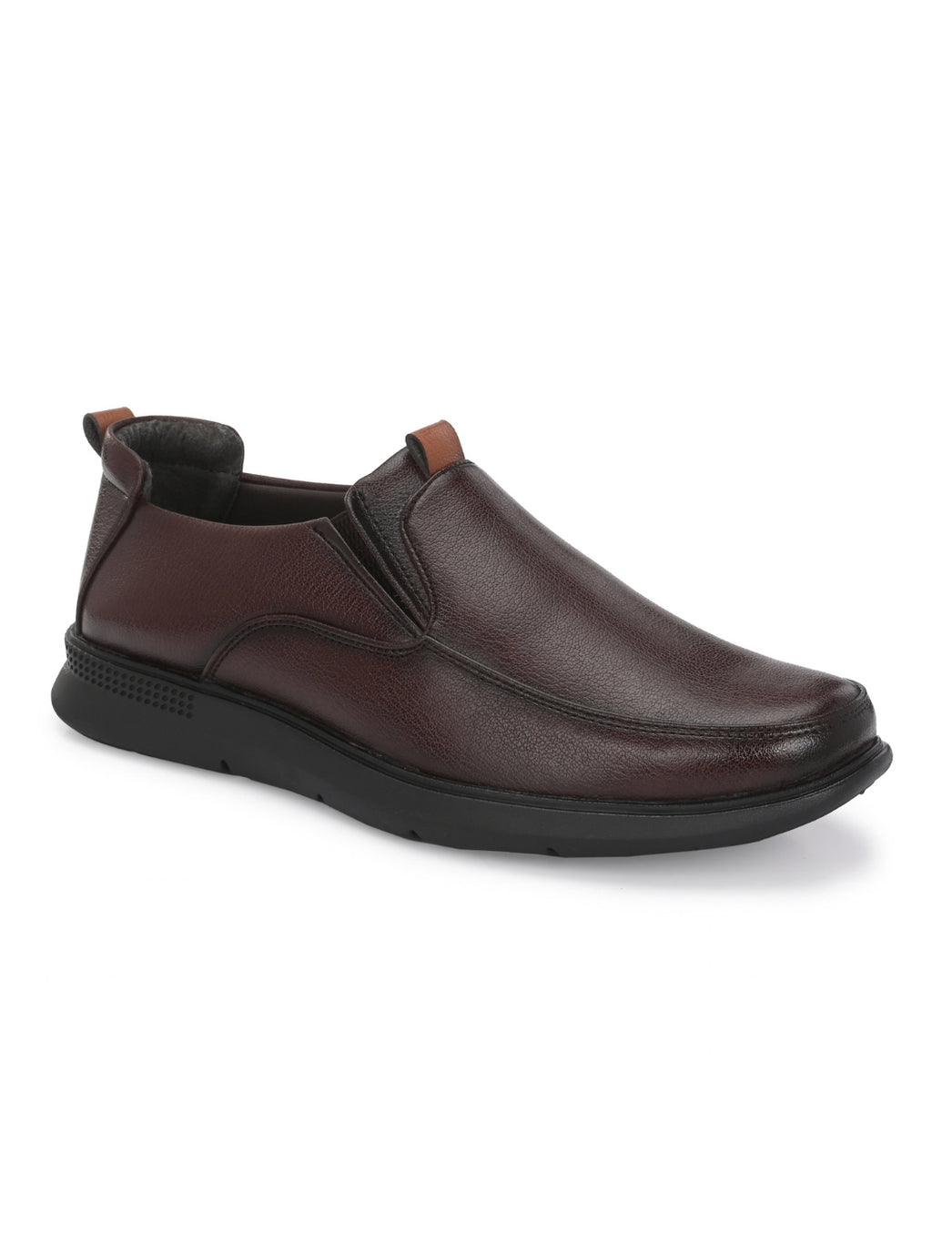 TokyoSole Brown Slip-On Formal Shoes (HRLFR007BRN)