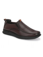 TokyoSole Brown Slip-On Formal Shoes (HRLFR007BRN)