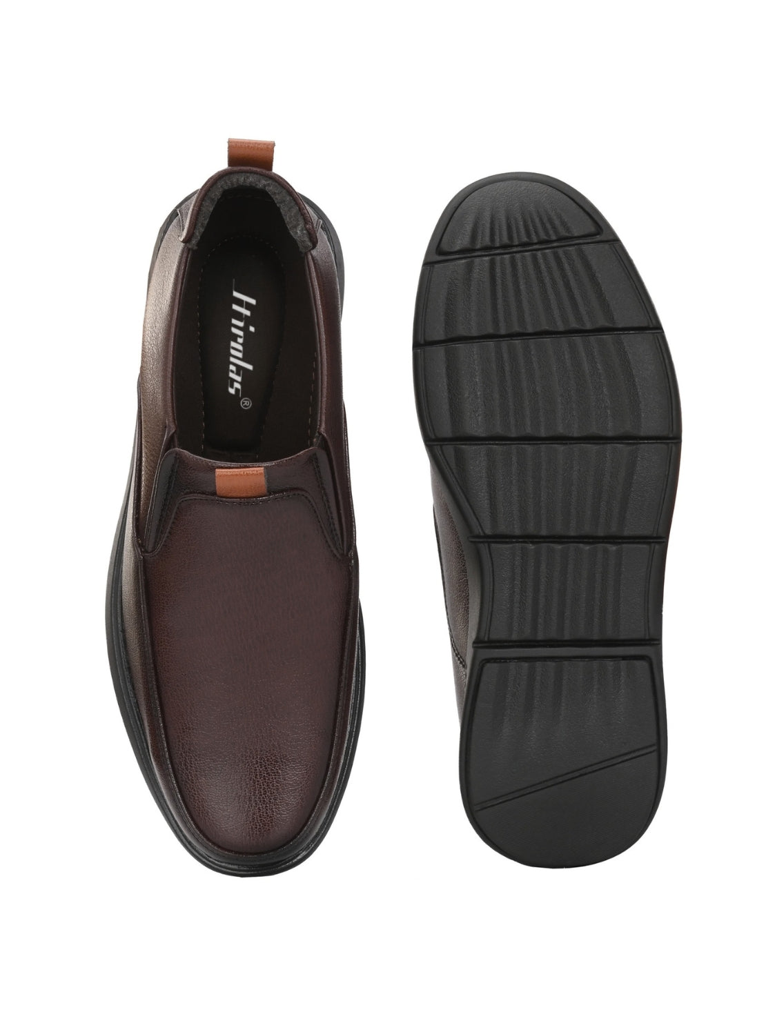 TokyoSole Brown Slip-On Formal Shoes (HRLFR007BRN)