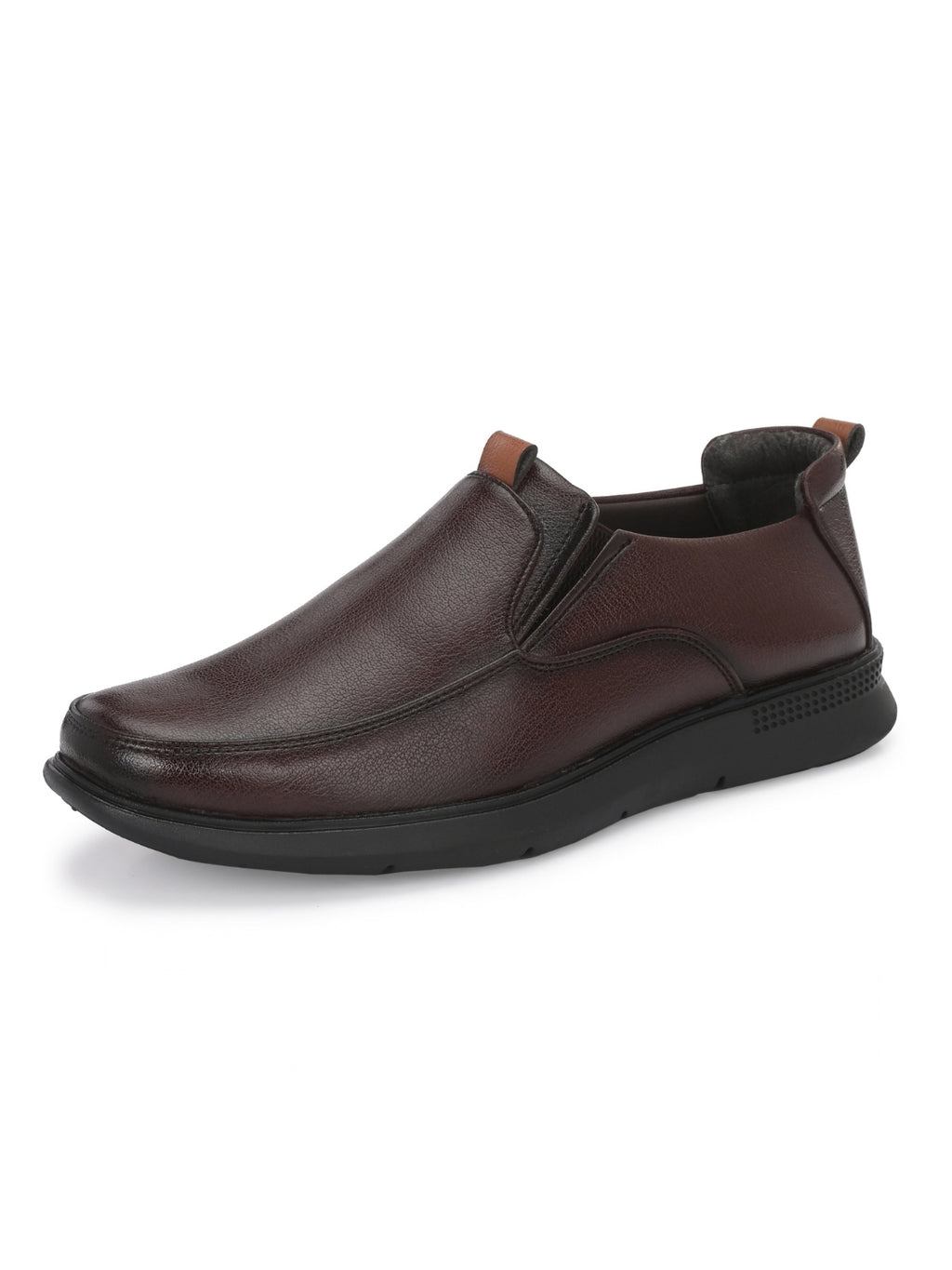 TokyoSole Brown Slip-On Formal Shoes (HRLFR007BRN)