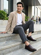TokyoSole Brown Slip-On Formal Shoes (HRLFR007BRN)