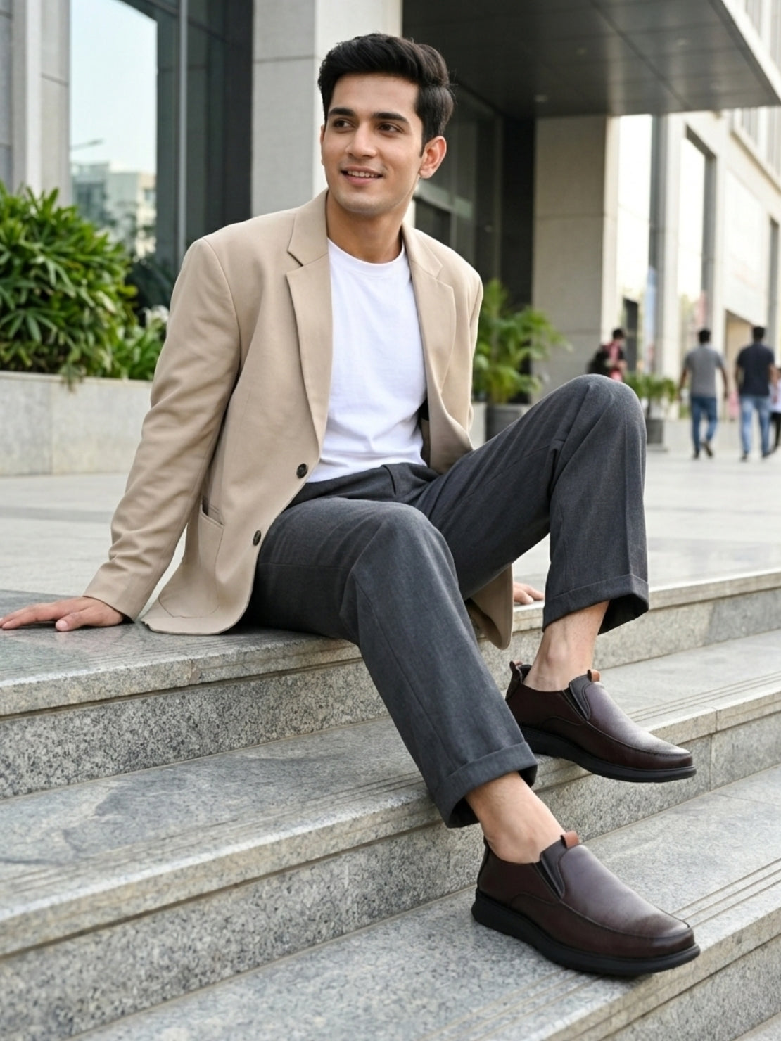 TokyoSole Brown Slip-On Formal Shoes (HRLFR007BRN)