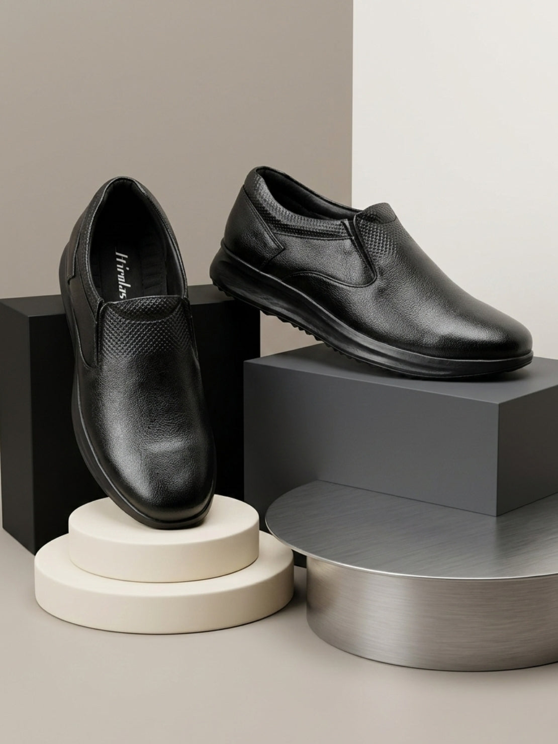 TokyoSole Signature Business Casual Shoes (HRLFR008BLK)