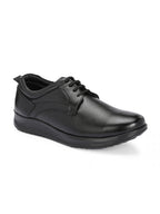 TokyoSole Premium Black Leather Oxford Formal Shoes for Men (HRLFR009BLK)