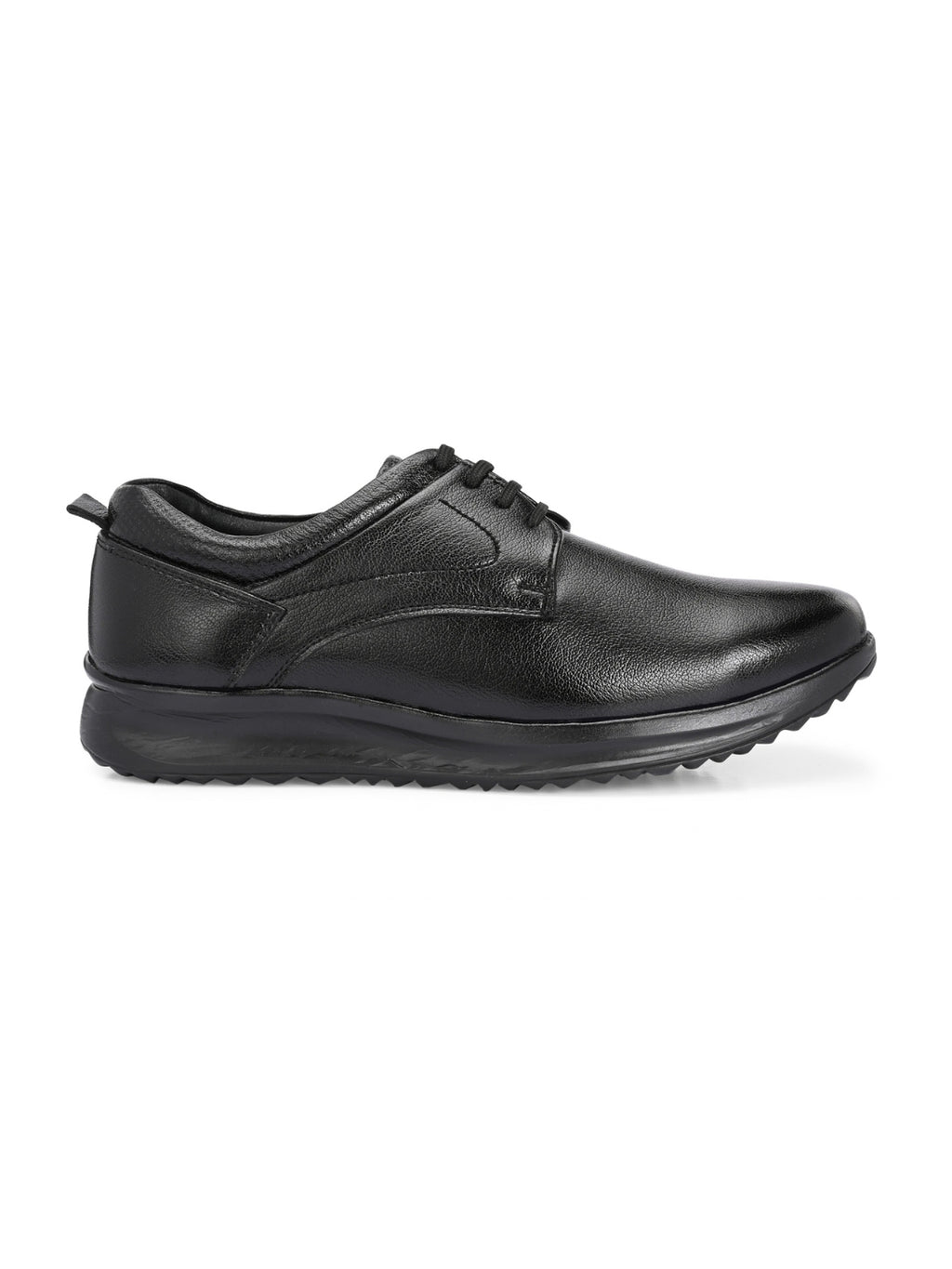 TokyoSole Premium Black Leather Oxford Formal Shoes for Men (HRLFR009BLK)