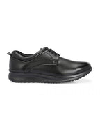 TokyoSole Premium Black Leather Oxford Formal Shoes for Men (HRLFR009BLK)