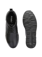 TokyoSole Premium Black Leather Oxford Formal Shoes for Men (HRLFR009BLK)