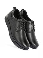 TokyoSole Premium Black Leather Oxford Formal Shoes for Men (HRLFR009BLK)