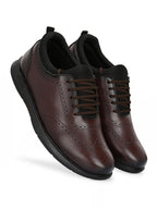 TokyoSole Heritage Burnished Oxford Shoes for Men (HRLFR010BRN)