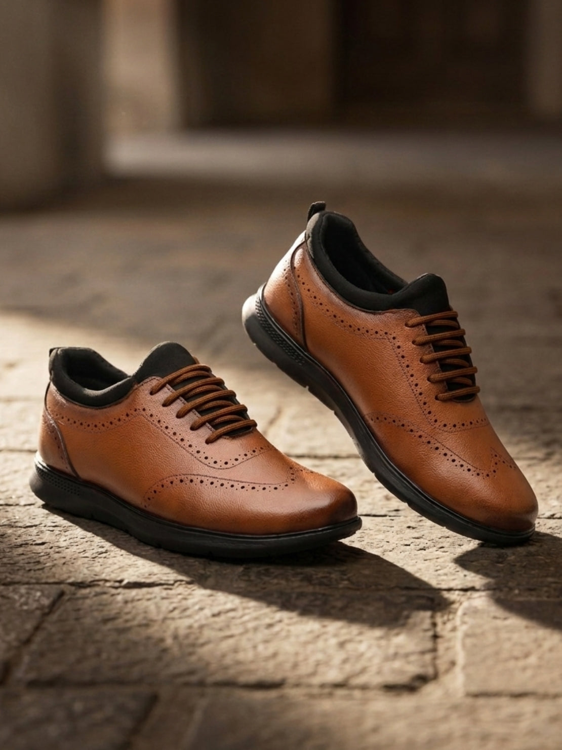 Men’s Premium Brown Oxford Dress Formal Shoes ( HRLFR010TAN)
