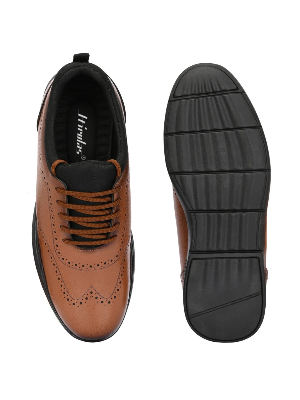 Men’s Premium Brown Oxford Dress Formal Shoes ( HRLFR010TAN)