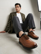 Men’s Premium Brown Oxford Dress Formal Shoes ( HRLFR010TAN)