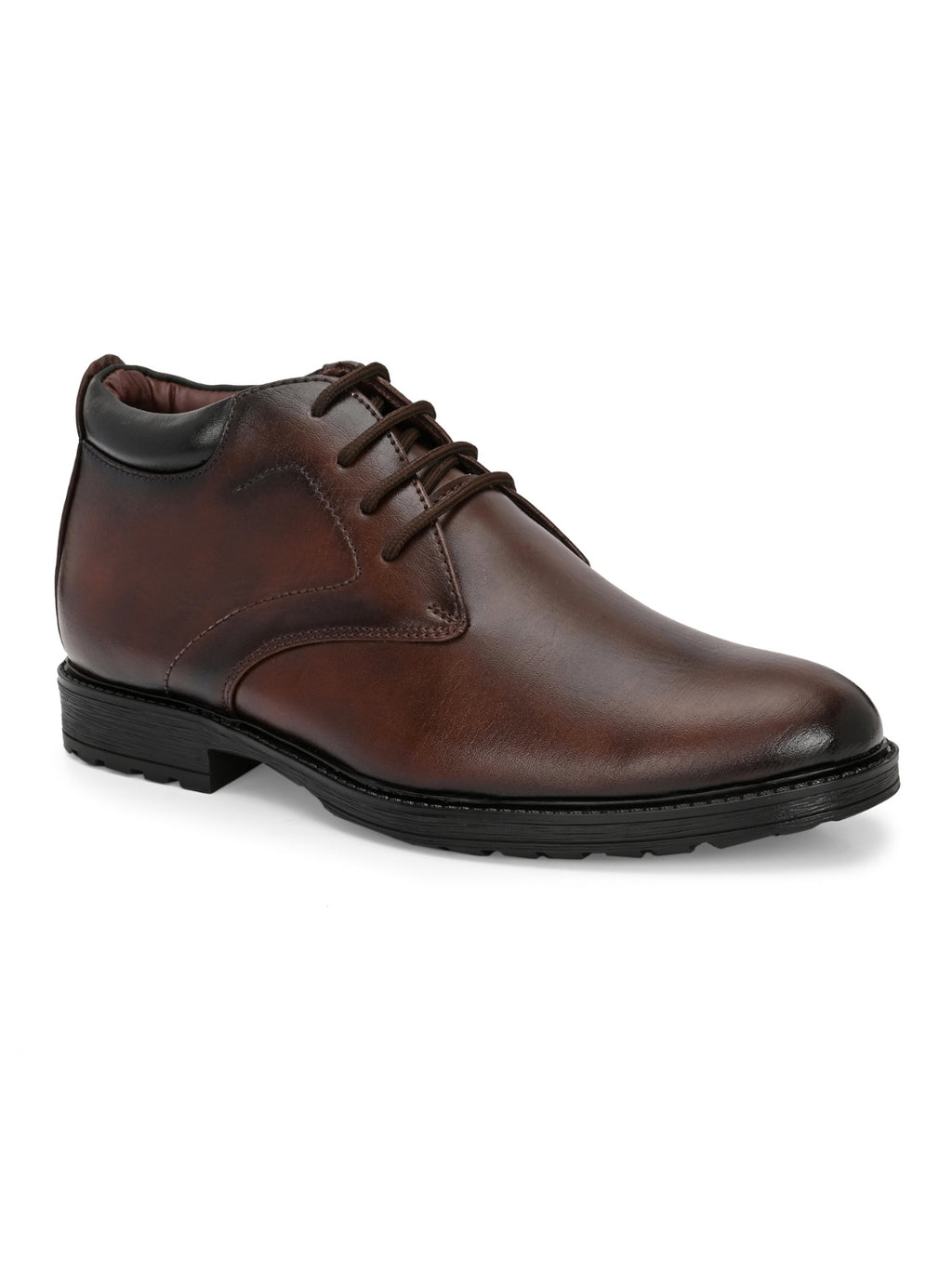 Men's Brown Ankle Length Boots for men (HRLFR001BRN)