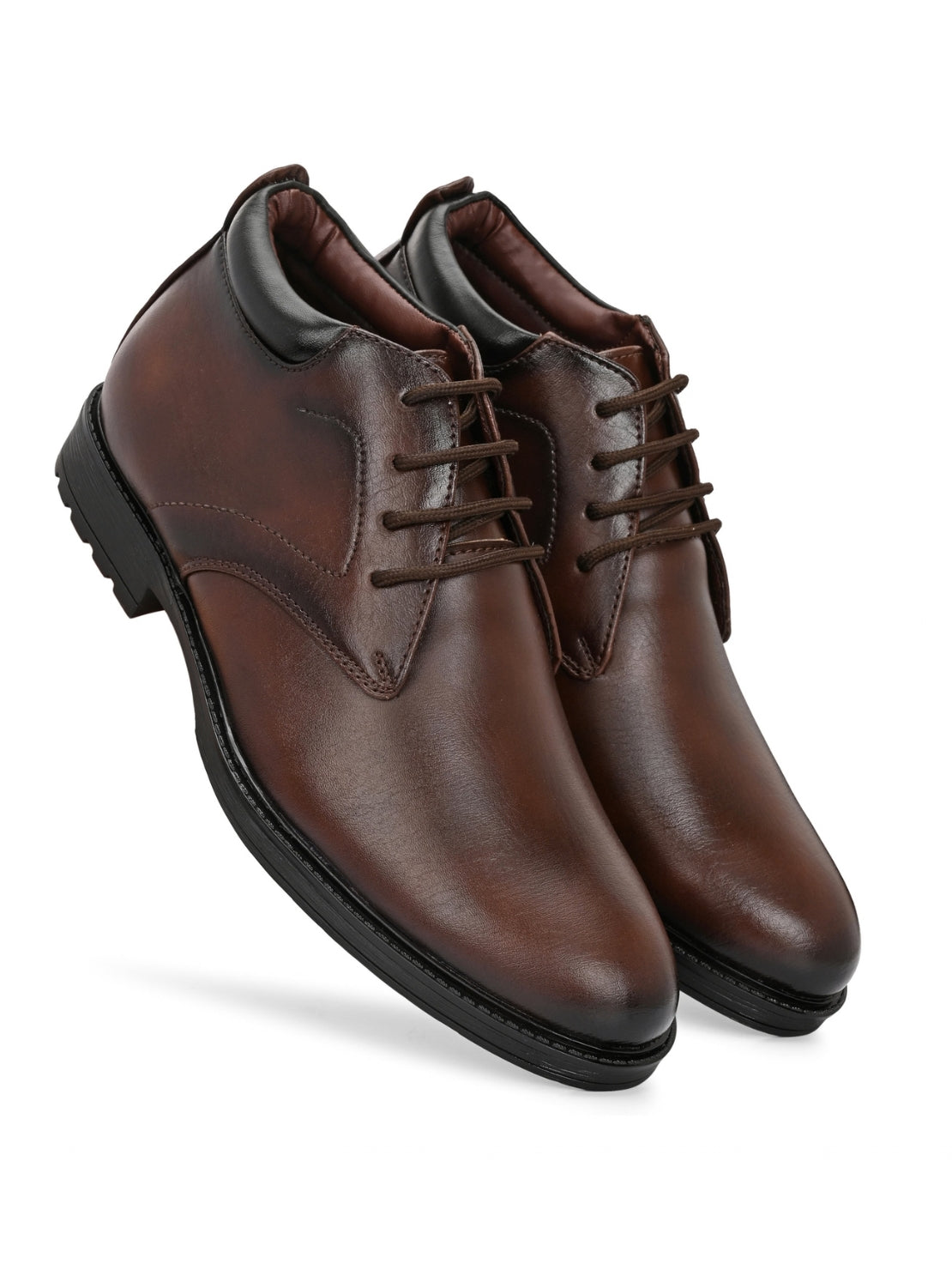 Men's Brown Ankle Length Boots for men (HRLFR001BRN)