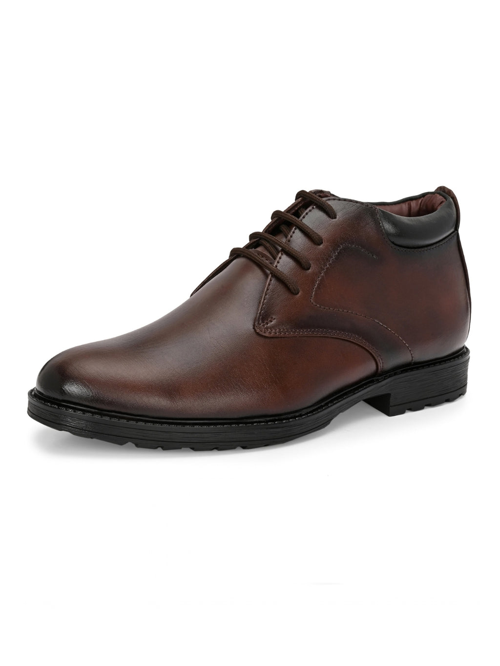 Men's Brown Ankle Length Boots for men (HRLFR001BRN)