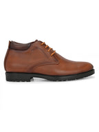 TokyoSole Saddle Prime Leather Derby Shoes for Men (HRLFR011TAN)