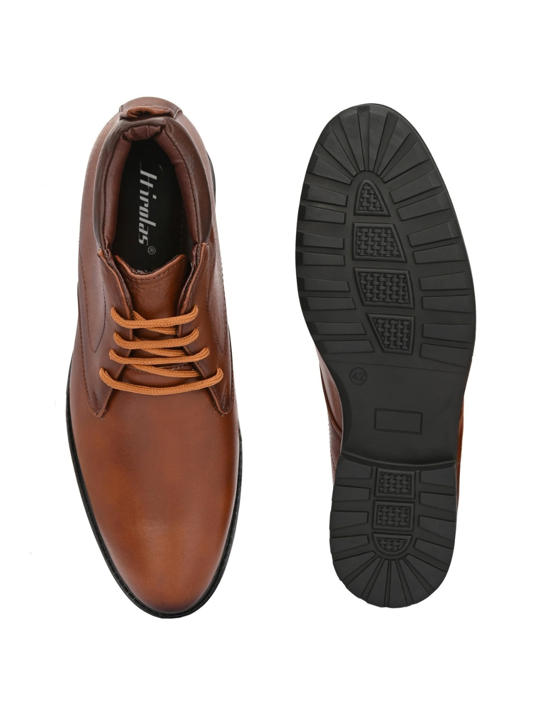 TokyoSole Saddle Prime Leather Derby Shoes for Men (HRLFR011TAN)