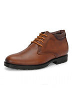 TokyoSole Saddle Prime Leather Derby Shoes for Men (HRLFR011TAN)
