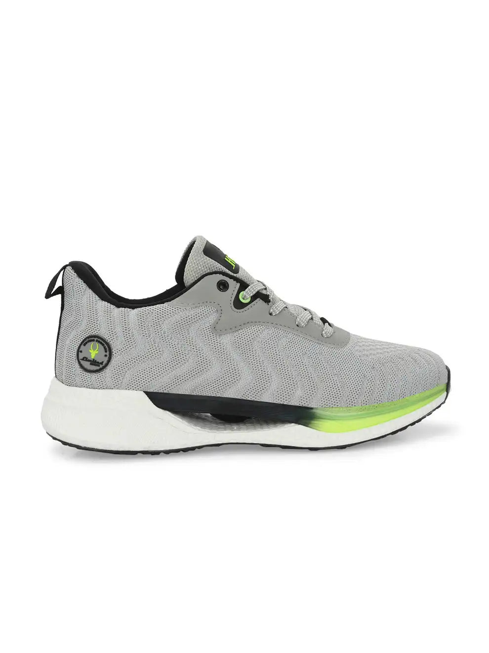 Men's Cloudwalk Knitted Running Sport Shoes. - Grey HRLMP06GRY
