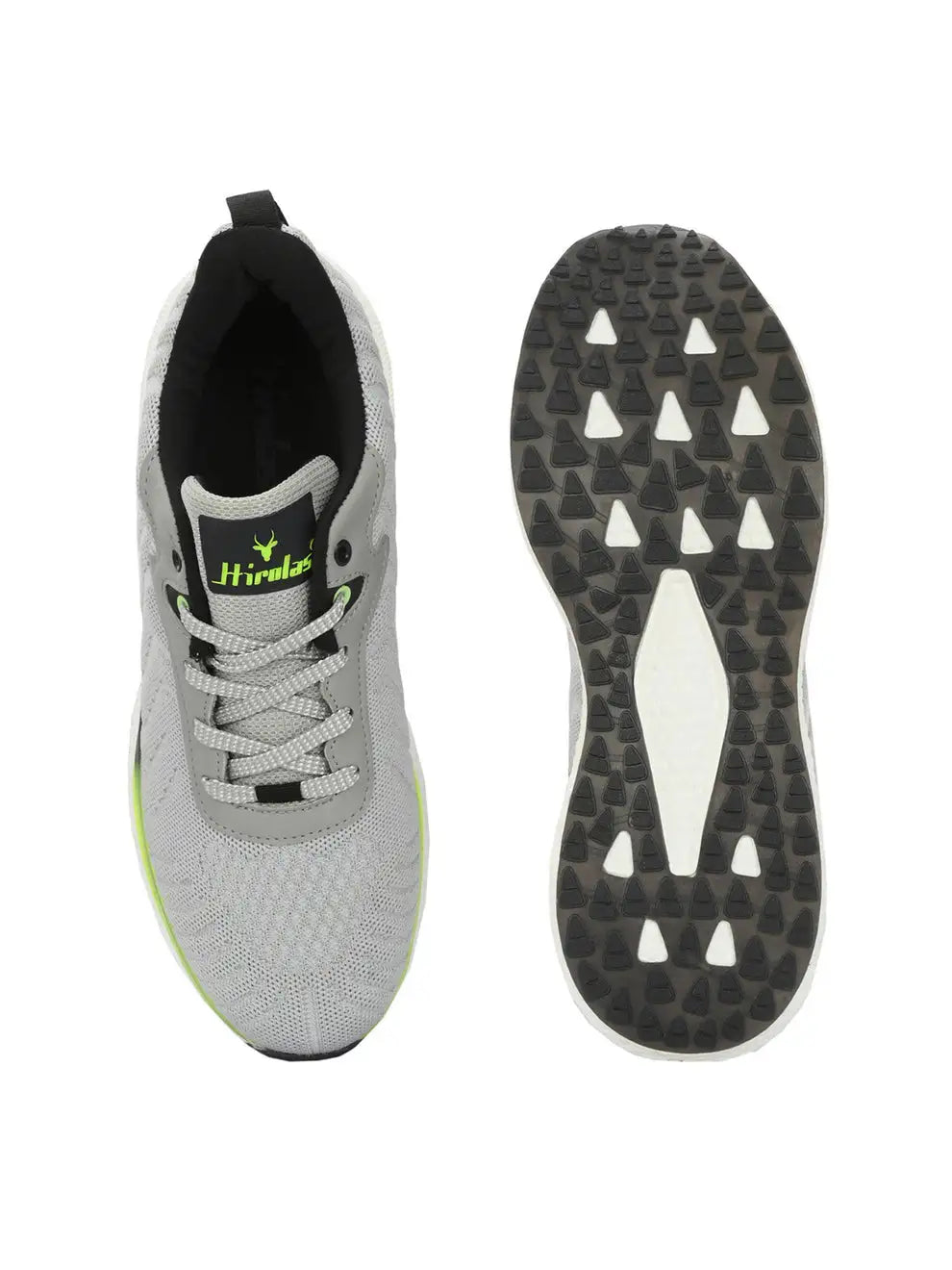 Men's Cloudwalk Knitted Running Sport Shoes. - Grey HRLMP06GRY