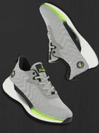 Men's Cloudwalk Knitted Running Sport Shoes. - Grey HRLMP06GRY