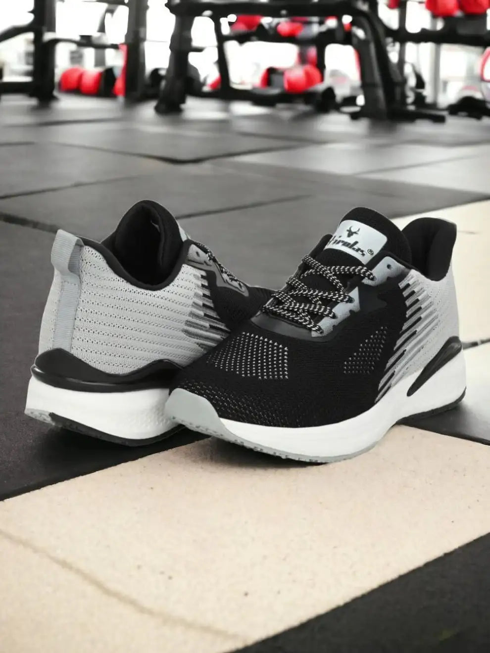 Men's FlexKnit Running Sport Shoes - BlackGrey HRLMP08BGR