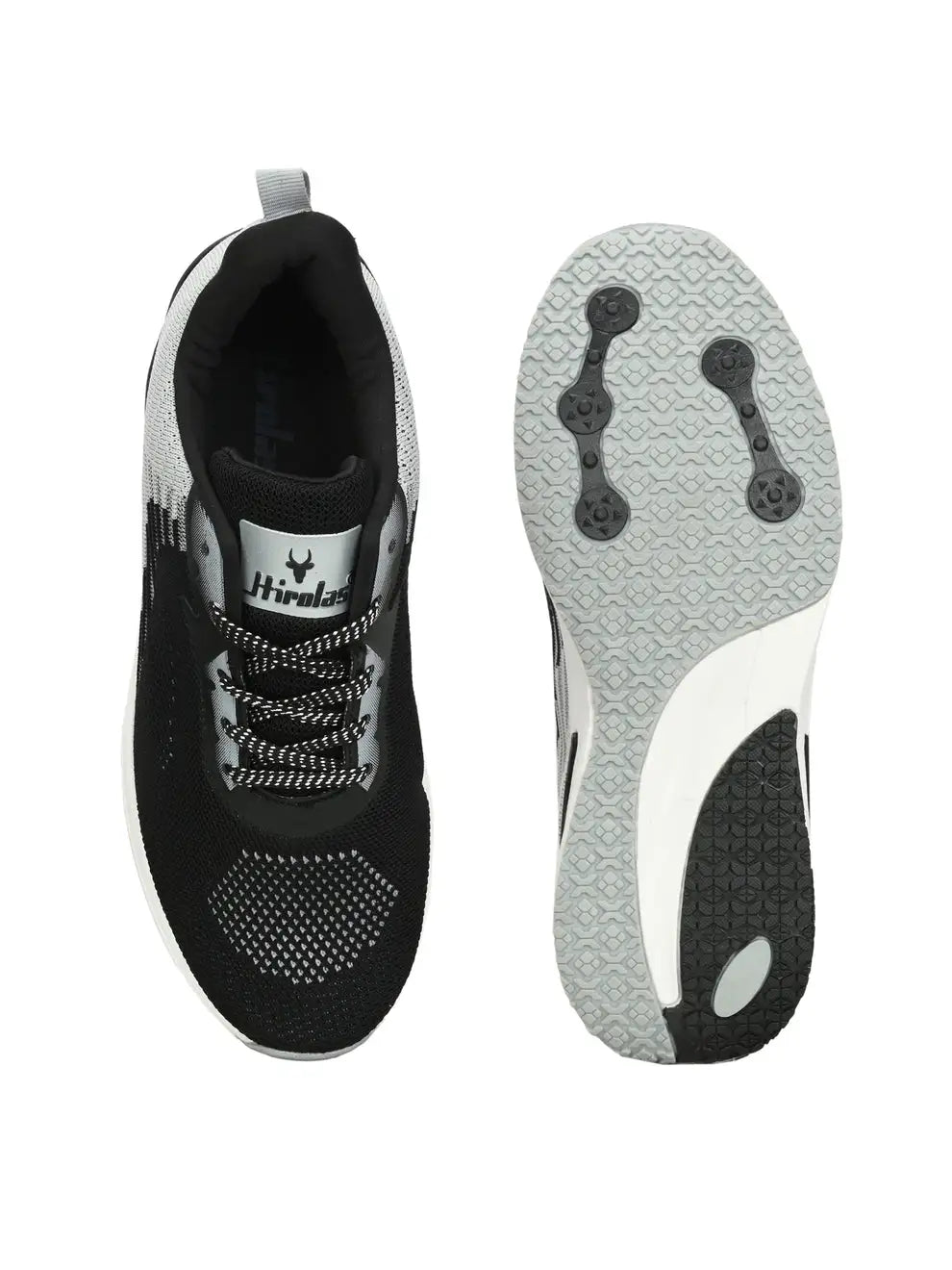 Men's FlexKnit Running Sport Shoes - BlackGrey HRLMP08BGR