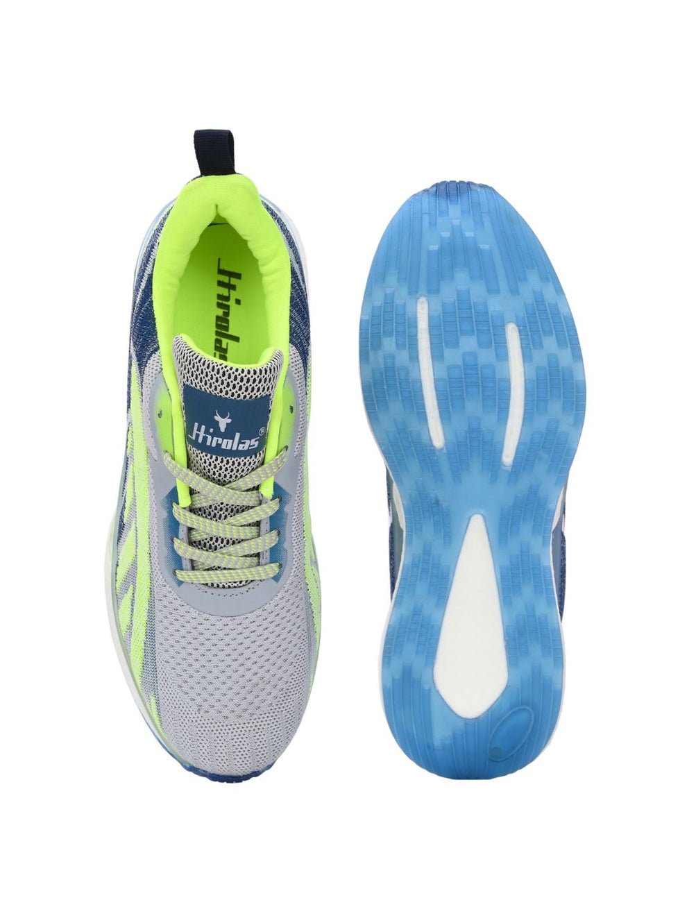 Men's Cloudwalk Knitted Running Sneakers Sport Shoes - Grey/P.Green HRLMP10GPN