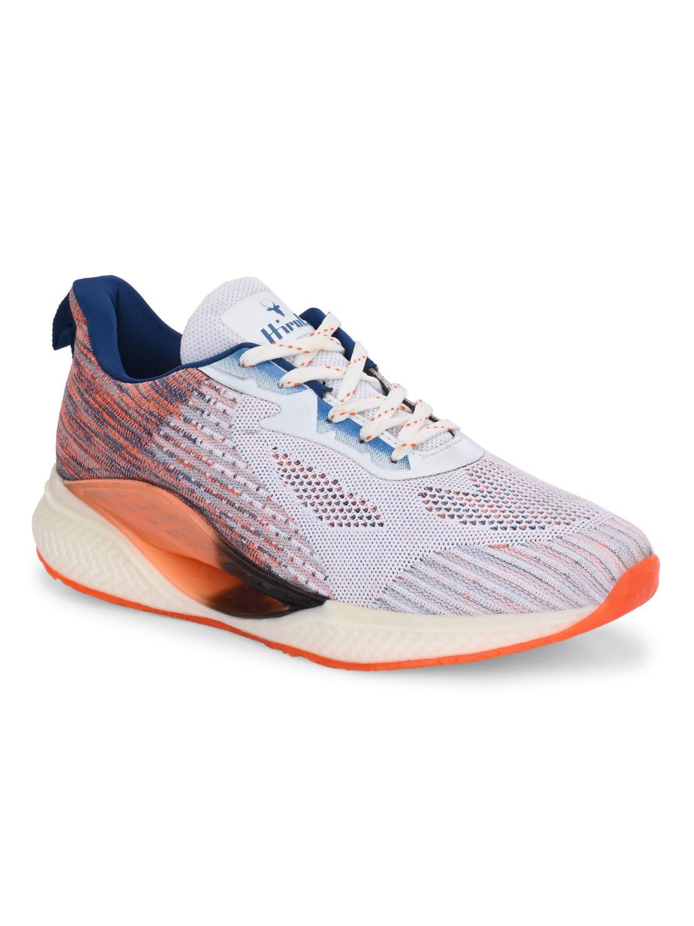 Men's Cloudwalk Knitted Sports Running Sport Shoes - White/Orange HRLMP11WOG