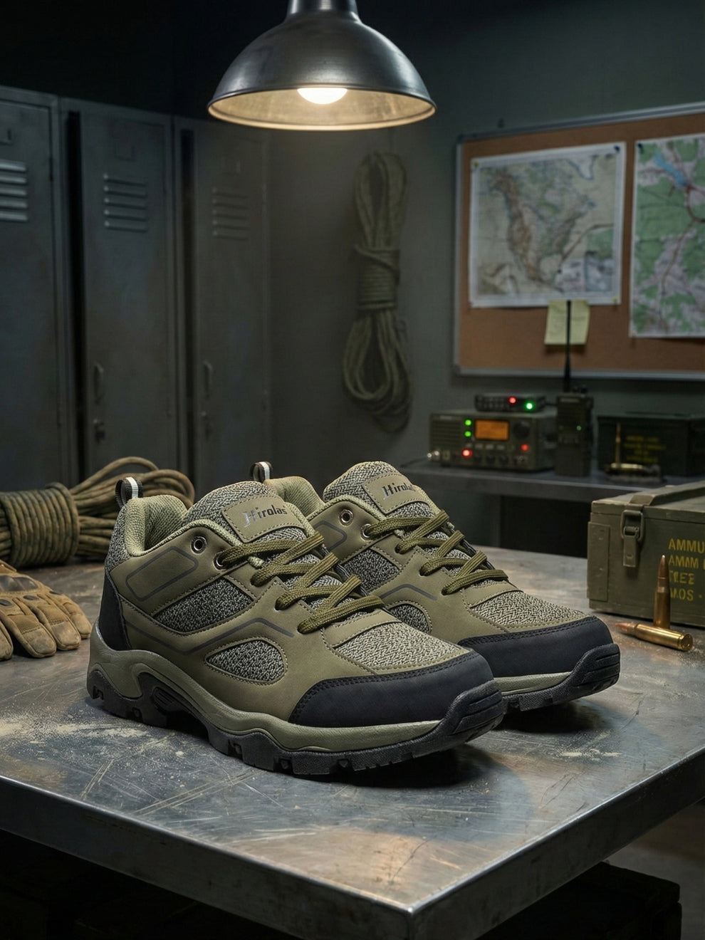 Men's Outdoor Walking & Trekking Shoes - Olive