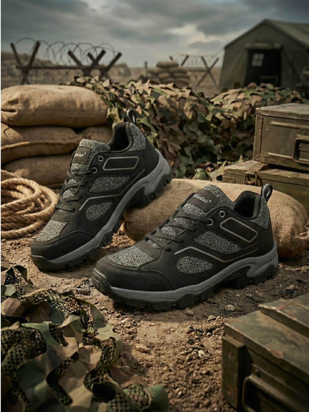 Men's Outdoor Walking & Trekking Shoes - Black