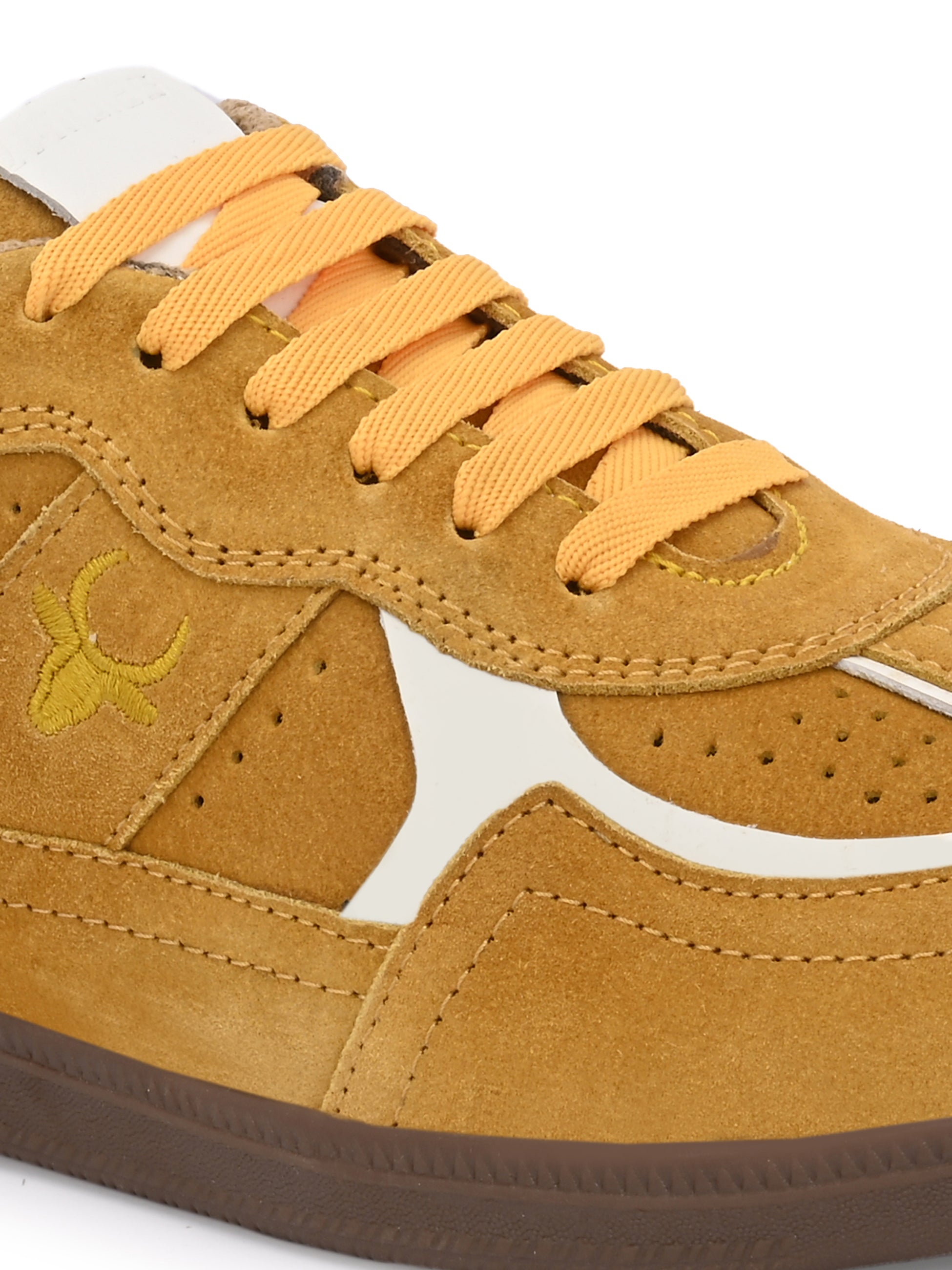 PhoeniXX v5.0 Suede Leather Sneakers – Mustard Yellow & White Unisex (HRLPNX05YLW)