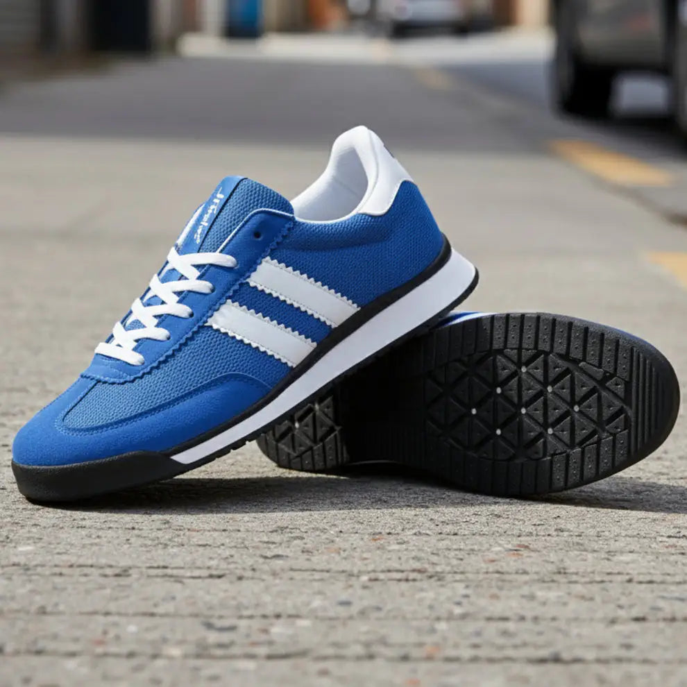 Men's Blue Running Shoes Lightweight Breathable Mesh Sneaker with Cushioning & Comfort Sole HRLSN01BLU