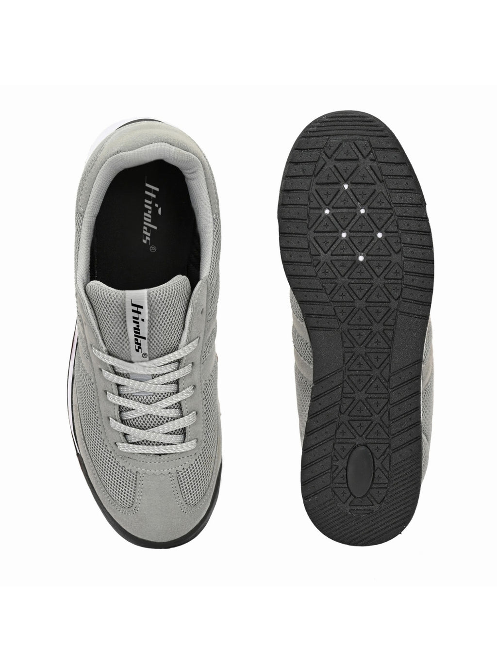Men’s Grey Running Shoes  Lightweight Breathable (HRLSN01GRY)