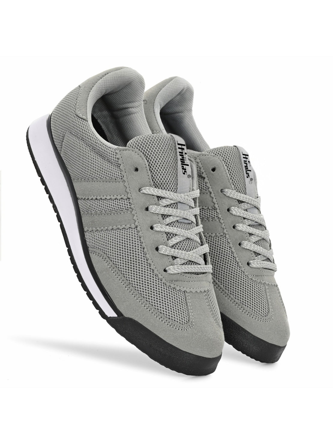Men’s Grey Running Shoes  Lightweight Breathable (HRLSN01GRY)