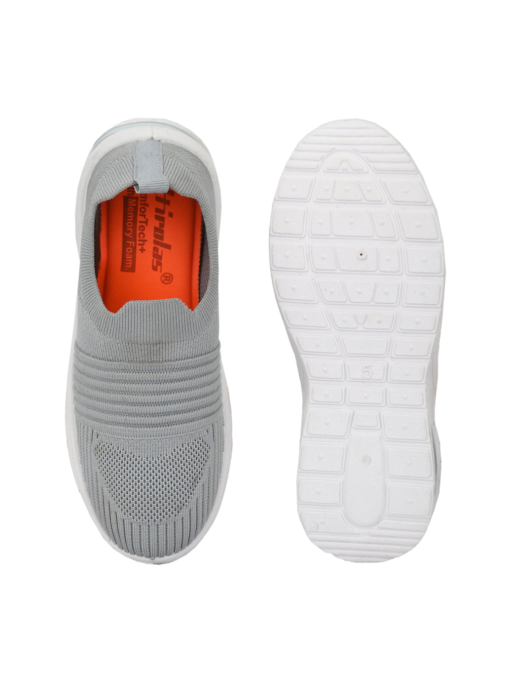 Men Casual Knitted Loafers - Light Grey (HRL2083LGY)
