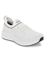 Women White Casual Running Walking Jogging Gym comfortable Athletic Lace-Up Sports Shoes (HRLWF14WHT)