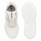 White Lightweight Chunky Sports Shoes for women