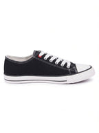 vulcanized Skateboard Sneaker Shoes for Women - Black(HRLWF24BLK)