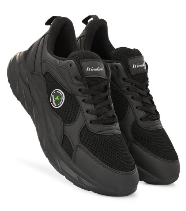 Velocity Men's Walking Running Fitness Athletic Training Gym Fashion Sport Shoes Black
