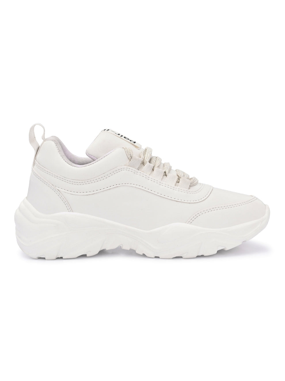 White Lightweight Chunky Sports Shoes for women