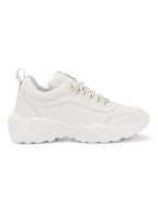 White Lightweight Chunky Sports Shoes for women