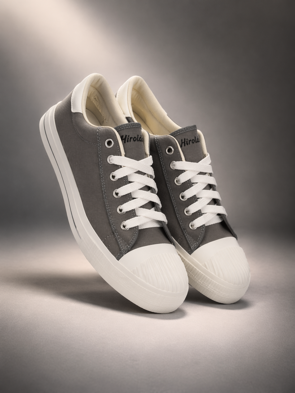 Vulcanised Skateboard Sneakers Shoes for Men - Grey (HRL2076GRY)