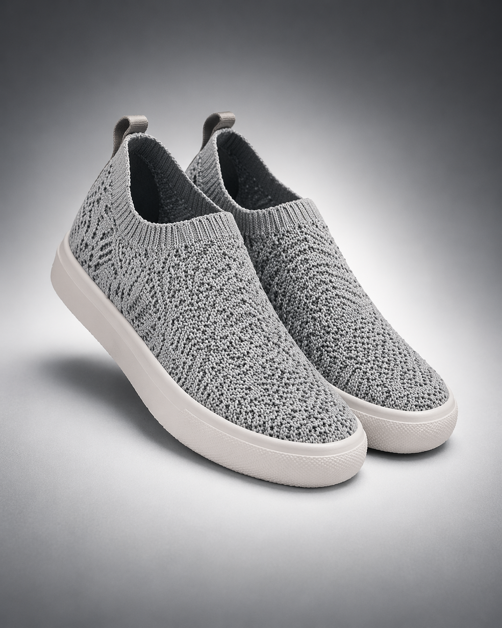 Men Casual Knitted Loafers - Light Grey (HRL2083LGY)