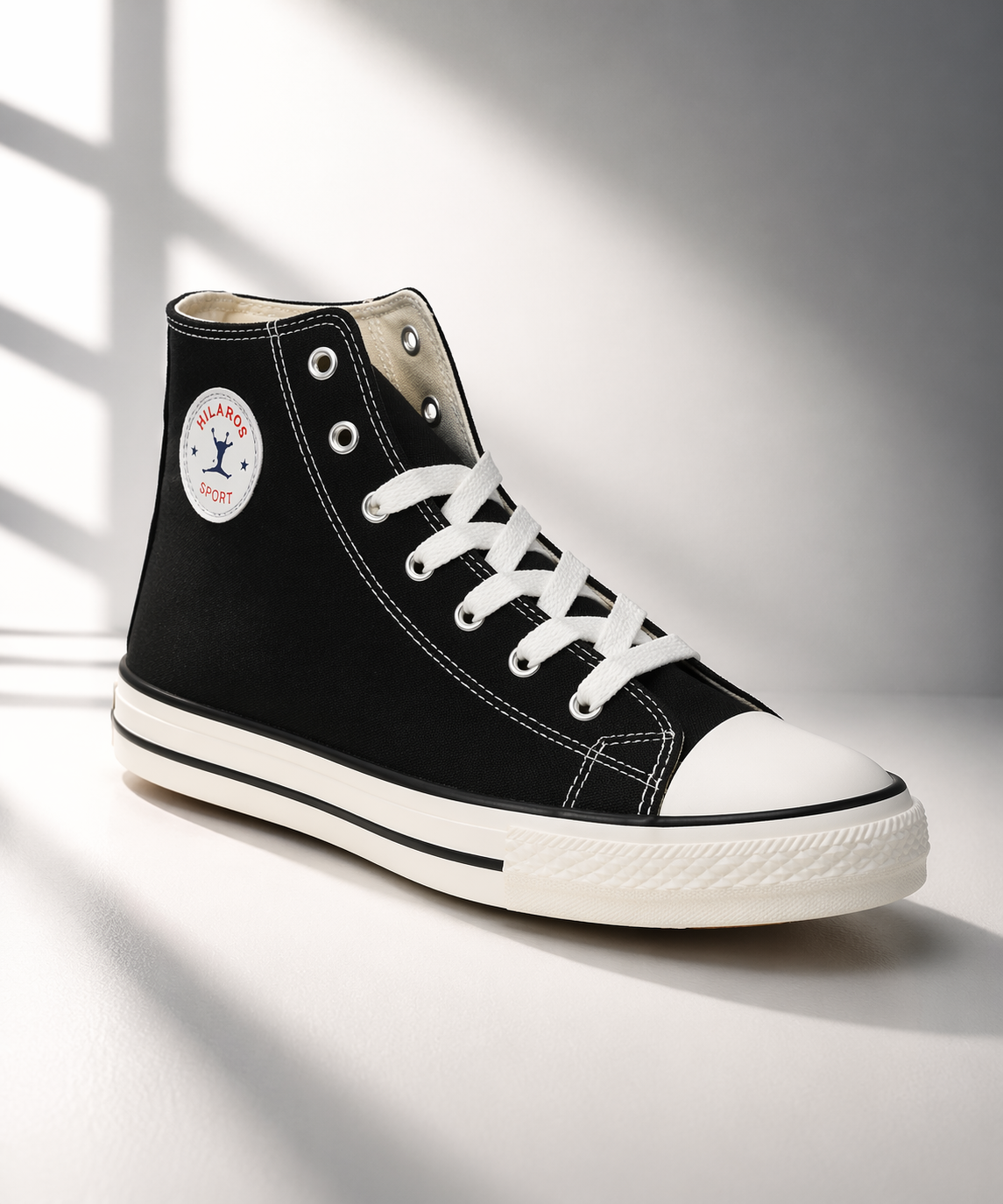 Vulcanised Skateboard Sneakers Shoes for Men  (HRL2077BLK)