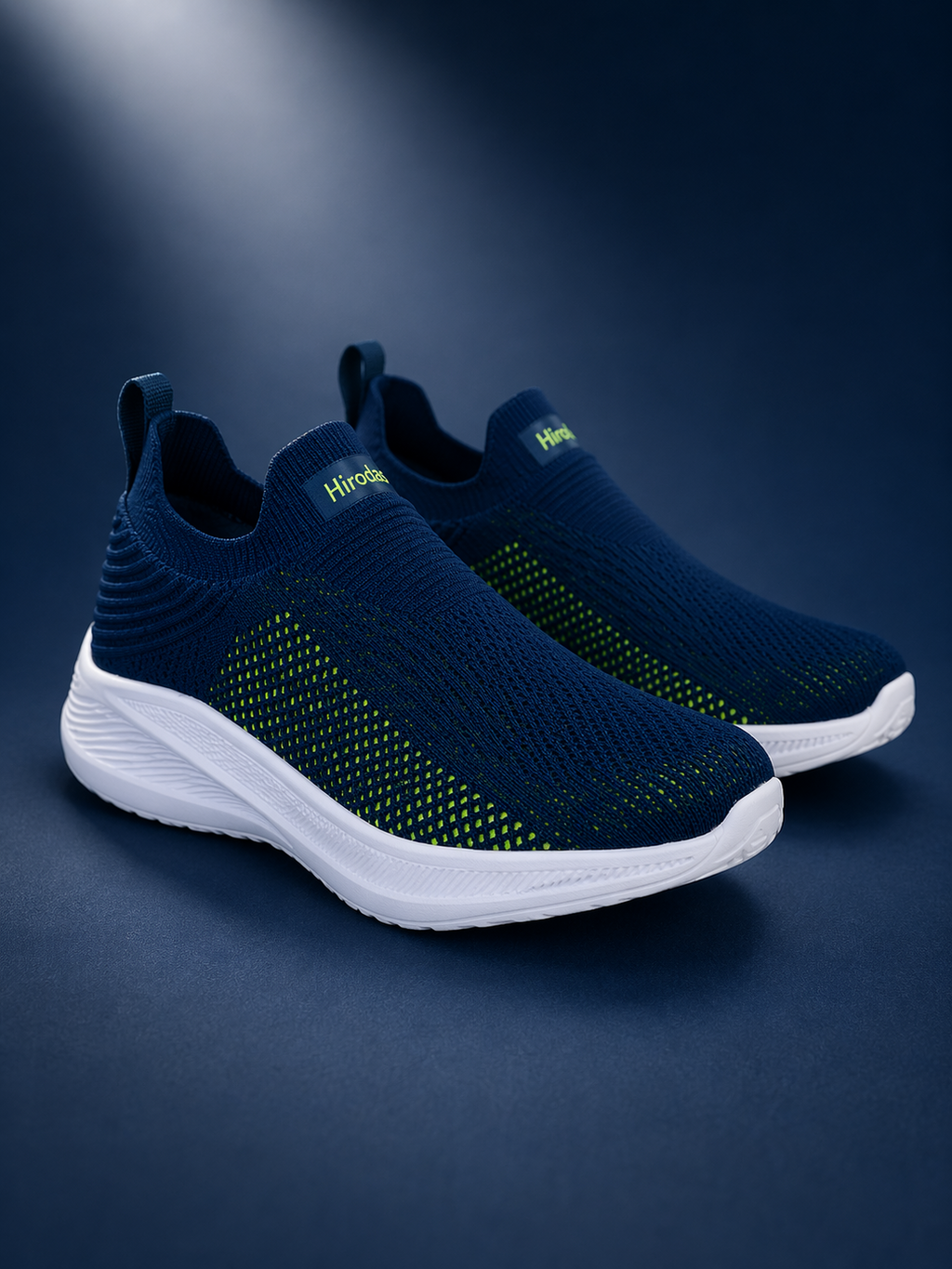 GlideFit Sports Running Shoes.- Blue/Green (HRL2080BUG)